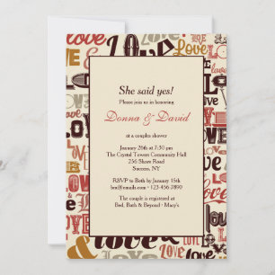 Love Words Invitation