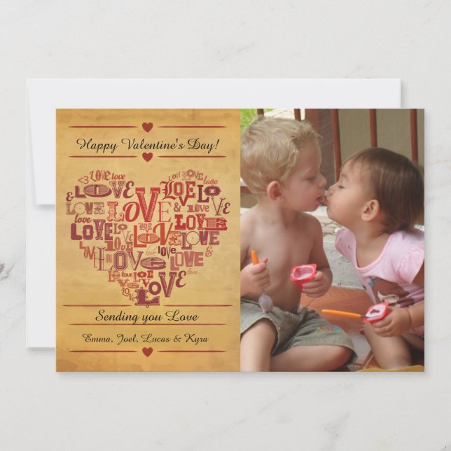 Love Words Valentine's Day Card (Front)