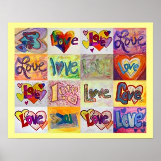 Love Words XOXO Artwork Paintings Poster Art Print
