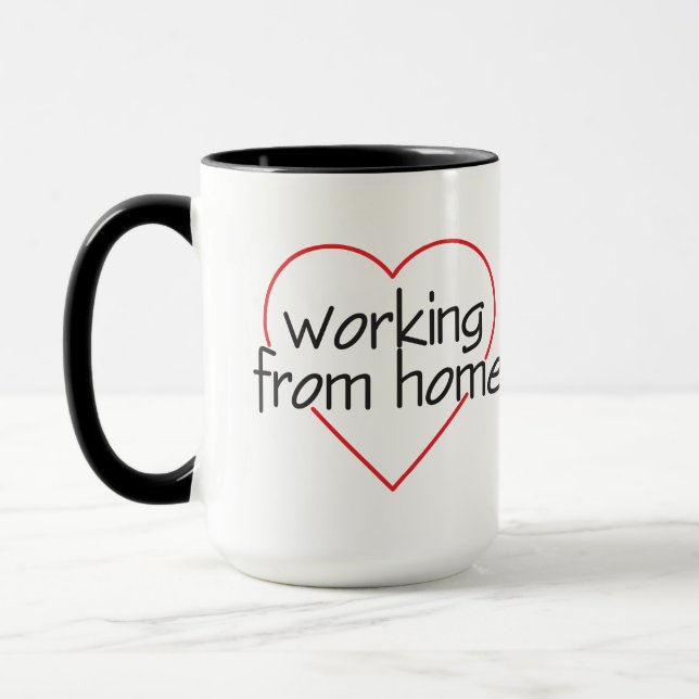 Love Working From Home Mug (Left)