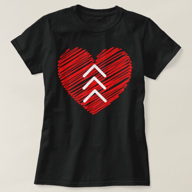 Love World Down Syndrome Awareness Day Love 3 Arro T-Shirt (Design Front)