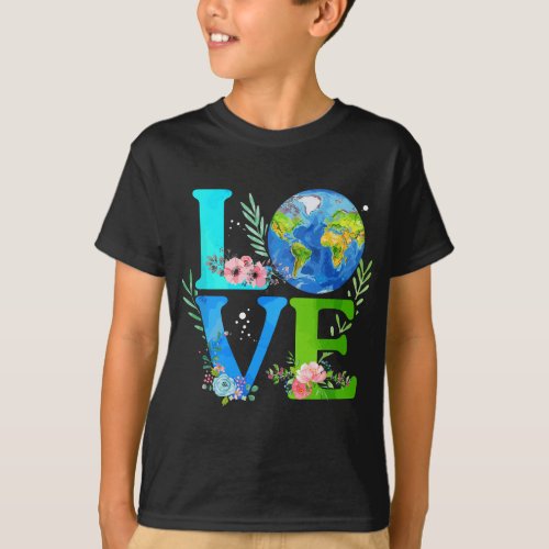 Love World Earth Day 2020 Environmental T_Shirt