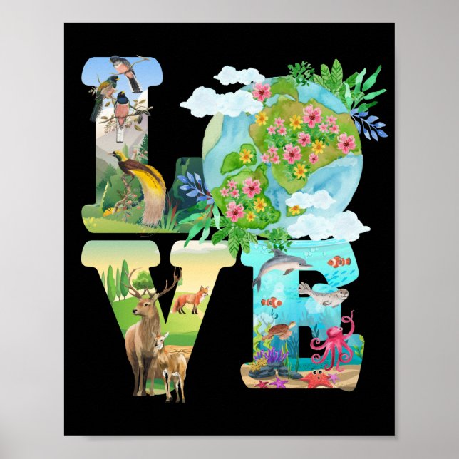 Love World Earth Day 2022 Planet Environmental Poster (Front)