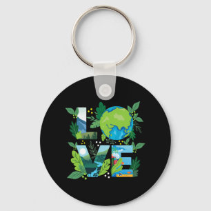 Love World - Environmental Protection Earth Day Cl Keychain