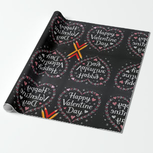 Love Wrapping Paper Valentine Gift Wrap with Heart