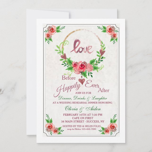 Love Wreath Invitation (Front)