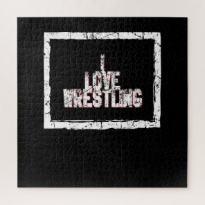 Love Wrestling Wrestler Singlet Lover Costume Gift Jigsaw Puzzle