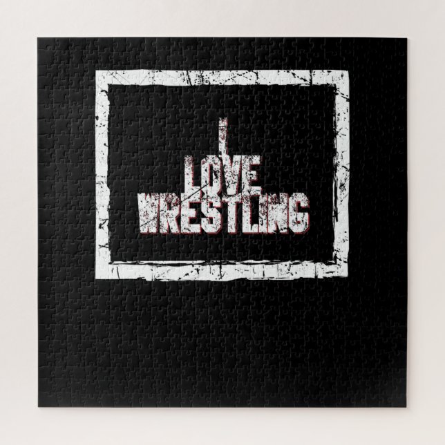 Love Wrestling Wrestler Singlet Lover Costume Gift Jigsaw Puzzle (Vertical)