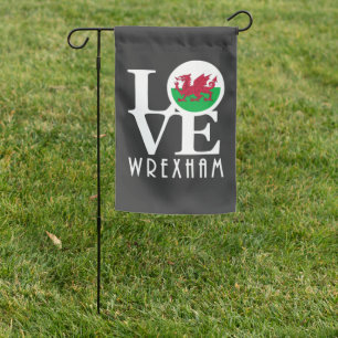 LOVE Wrexham Wales House Flag