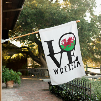 LOVE Wrexham Wales House Flag