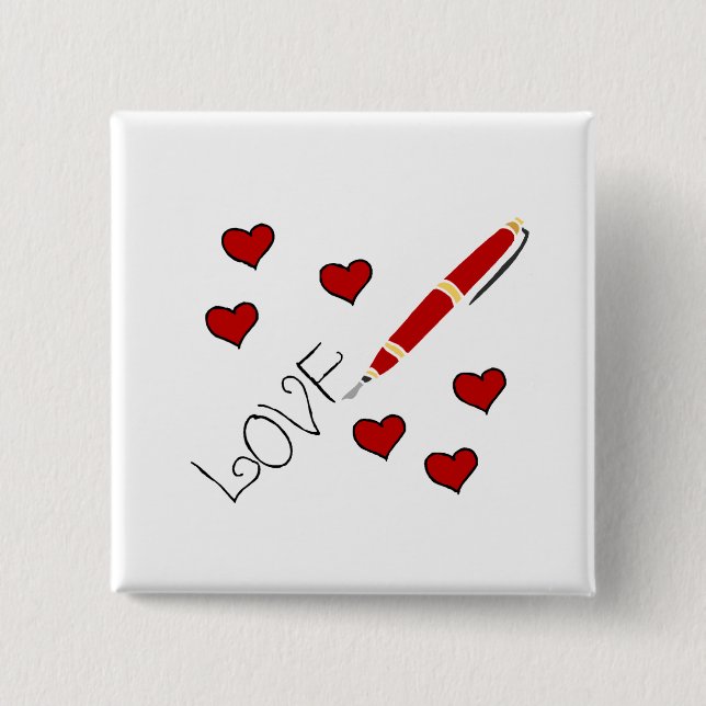 Love (Writing) Button (Front)