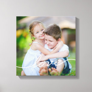LOVE Writing Custom Photo Canvas Print
