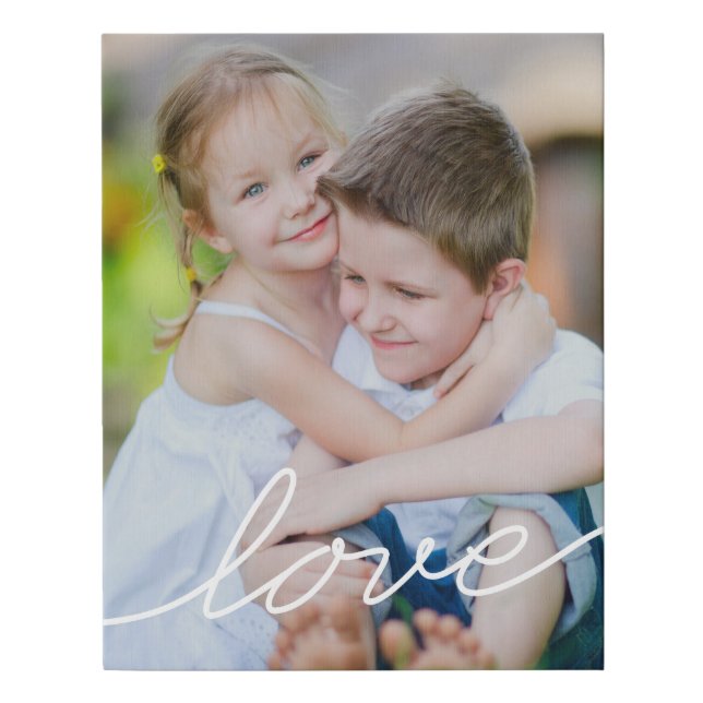 Love Writing Photo Faux Wrapped Canvas (Front)