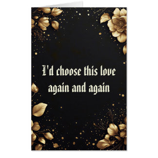 Love Written in Gold Card