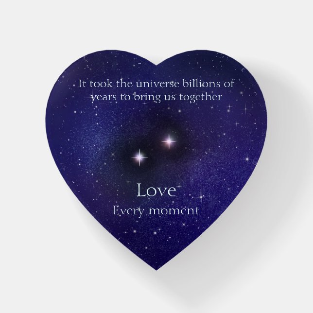 Love Written in the Stars Custom Sentimental Words Paperweight (Front)