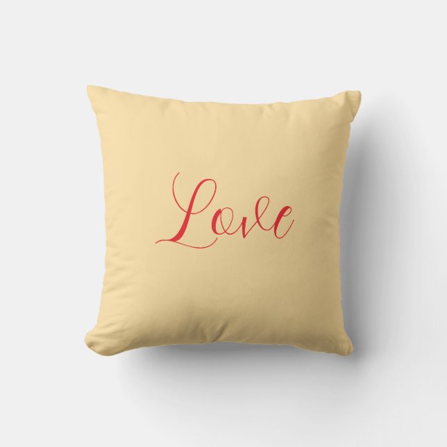 Love written  throw pillow (Front)