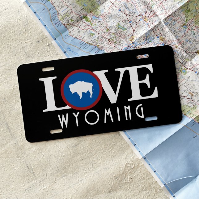 LOVE Wyoming License Plate (In Situ)