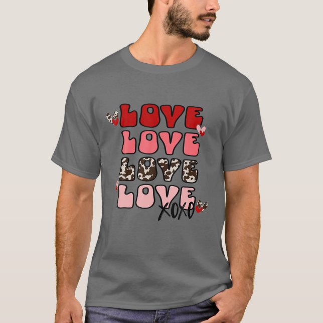 Love_XOXO Hearts Valentines Day Gifts For Him Her T-Shirt (Front)