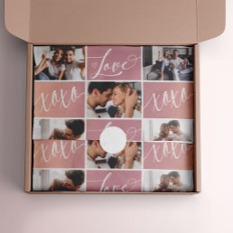 Love XOXO Valentine&#39;s Photo Collage Tissue Paper
