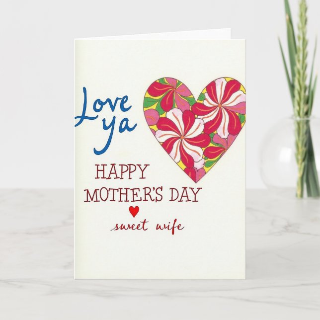 Love Ya Happy Mothers Day Card (Front)