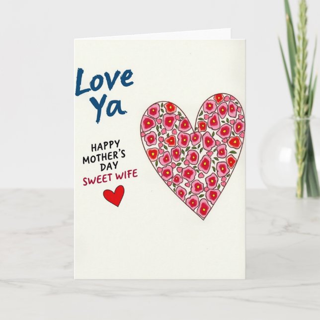 Love Ya Mothers Day Art Card (Front)