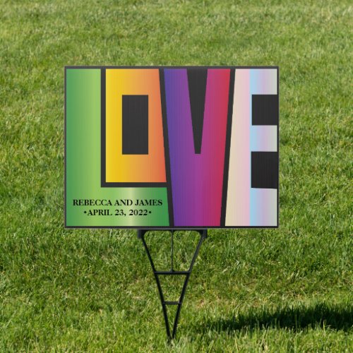 Love Yard Sign with stake