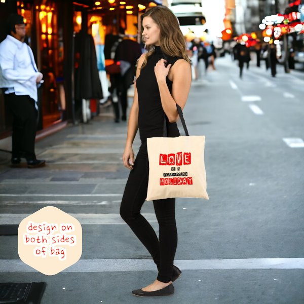 Love Year-Round Holiday Red Black Typography Quote