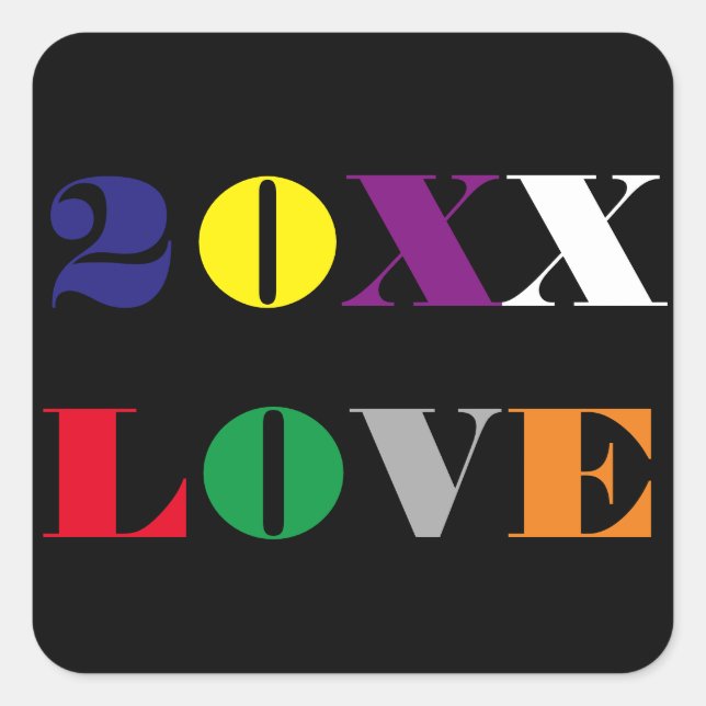Love Year -Square Sticker (Front)