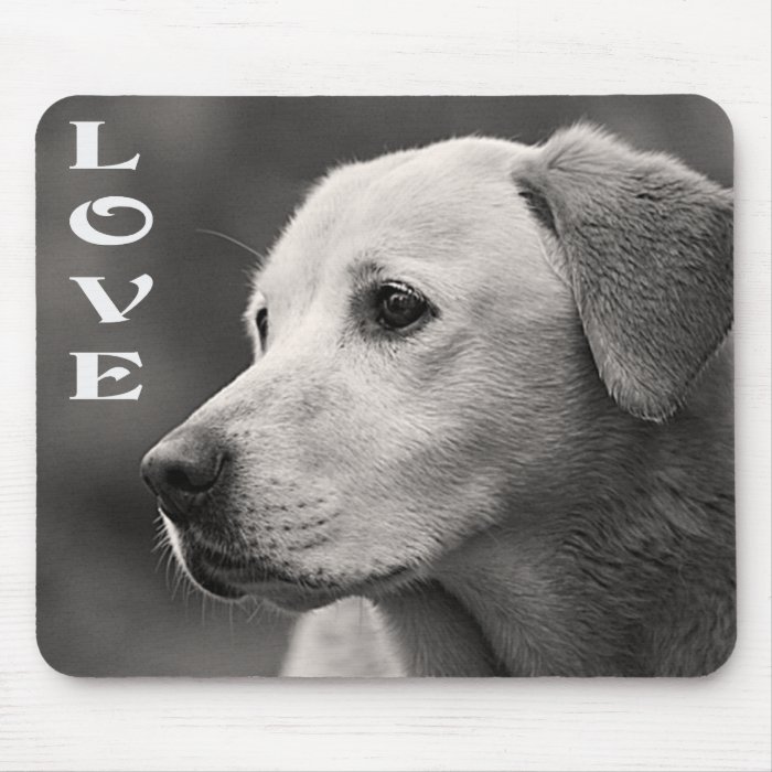 Love Yellow Labrador Retriever Puppy Dog Mousepad