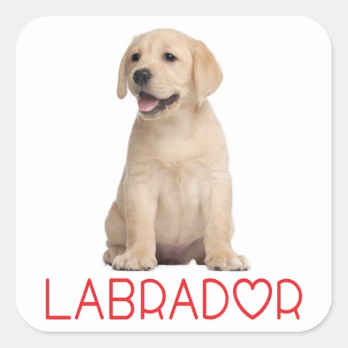 Love Yellow Labrador Retriever Puppy Dog Stickers