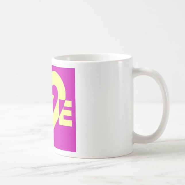 Love Yellow on Purple Coffee Mug (Right)