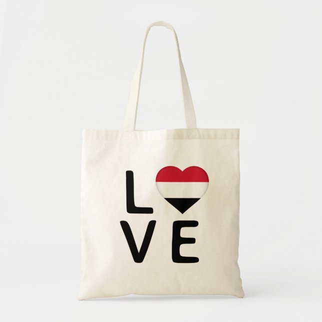 Love - Yemen Flag Tote Bag (Front)