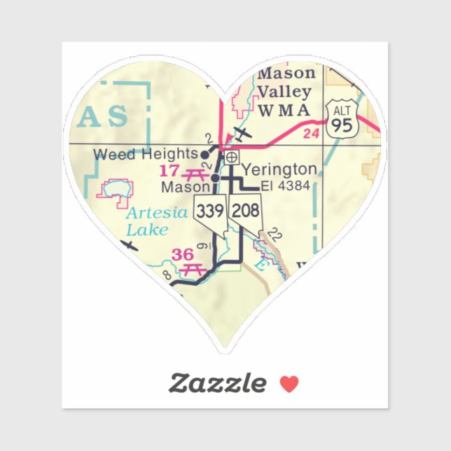 Love Yerington NV Sticker (Sheet)