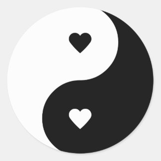 Yin Yang Symbol Love Stickers | Zazzle