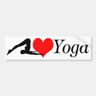 Love Yoga Bumper Sticker