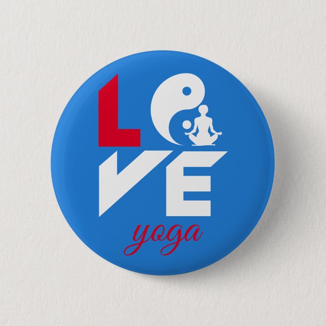 Love yoga button (Front)