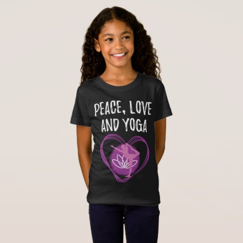 Love Yoga Gift for Yogis Peace Love and Yoga Gift T_Shirt