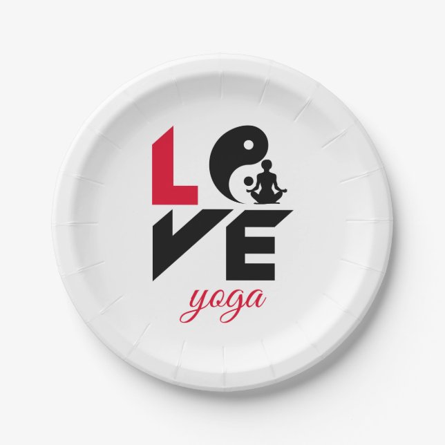 Love yoga paper plates (Front)