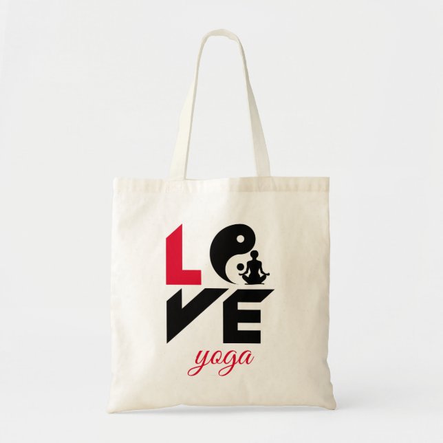 Love yoga tote bag (Front)