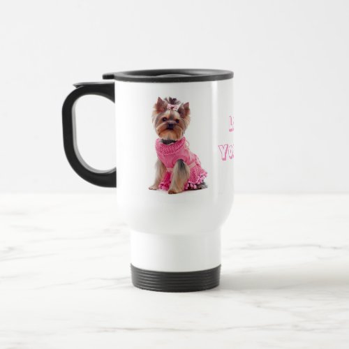 Love Yorkie Yorkshire Terrier Puppy Dog Travel Mug