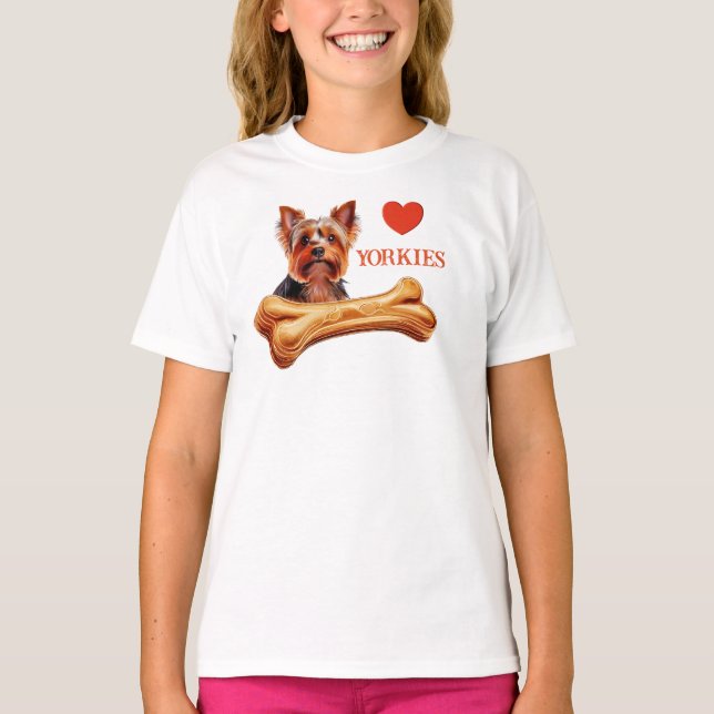 LOVE YORKIES  T-Shirt (Front)