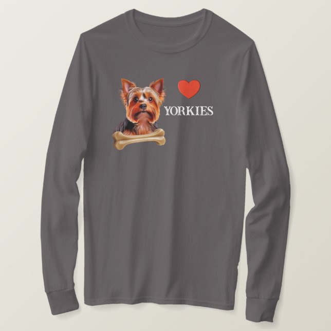 LOVE YORKIES  T-Shirt (Design Front)