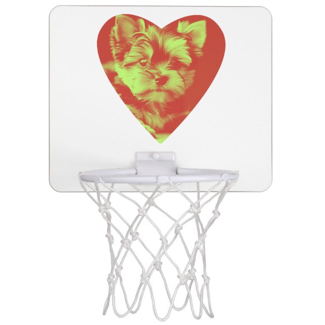 Love Yorkshire Puppy 3 Mini Basketball Hoop (Front)