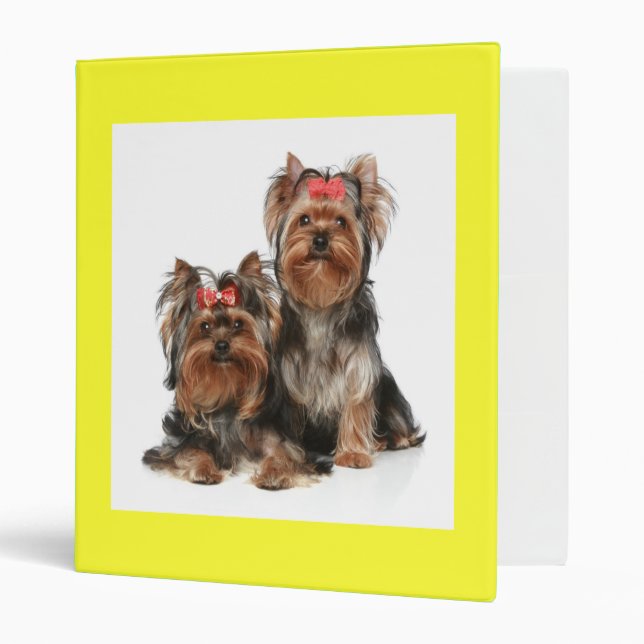 Love Yorkshire Terrier Puppy Dog  Binder (Front/Inside)