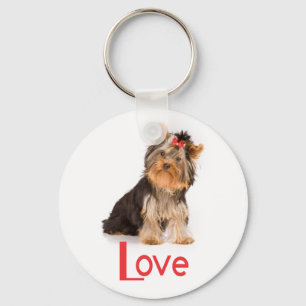 Love Yorkshire Terrier Puppy Dog Key Chain