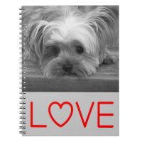 Love Yorkshire Terrier Puppy Dog Notebook Journal