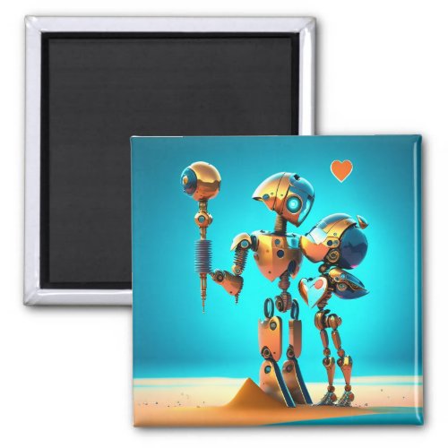  Love You   2  Robot Love collection  Magnet 