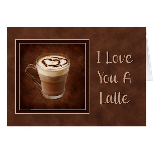 Love You a Latte Cards (Front Horizontal)