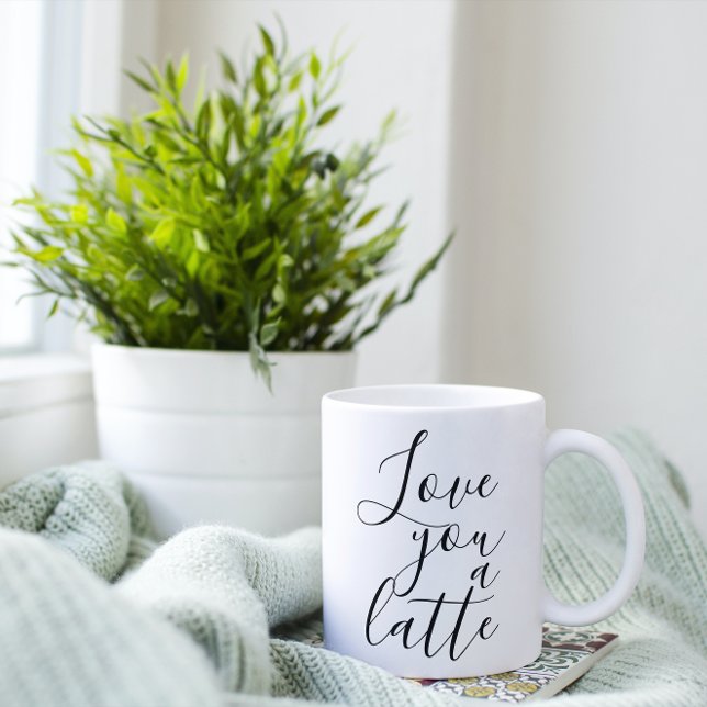 Love you a latte coffee Two-Tone coffee mug (Creator Uploaded)