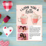Love You a Latte, Galentine! Personalized Friends Holiday Card